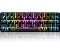 T8 Rgb 60% Clavier Mécanique,Clavier De Jeu Filaire Layout Compacte 65%,18 Led Rvb Chroma Rétroéclairées,Qwerty Mini 68 Touches Full Key Anti-Ghosting Pour Ps4,Xbox,Pc,Mac-Blue Switch/Black