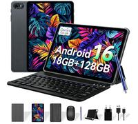 T80 Tablette 10 Pouces Android 16,18Go+128Go/2To TF,Gemini AI,5G WiFi,6000 mAh,Tablette Pas Cher avec Clavier Souris Stylet