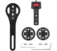 T800 Support d'ordinateur de vélo en fibre de carbone compatible avec Garmin Bryton, Blackbird et Insta360 Action Cam, design léger 58 g, noir