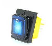 T85 12v 24v 220v 30A rocker switch kcd4 heavy duty four pin waterproof on off sliver contact point copper pin red led lamp(Yellow,36v)