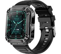 T93 Smartwatch à écran IPS de 1,96 pouce + oreillette Bluetooth, BT 5.0 | IP67 étanche | 4 Go | mode sport | suivi de santé, compatible avec Android 9.0 et IOS 5.0, noir