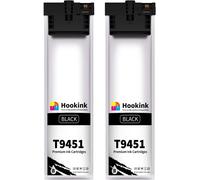 T9451 Cartouches D'Encre Compatibles Avec Epson T9451 Noir Compatible Avec Workforce Pro Wf-C5210 Wf-C5290 Wf-C5710 Wf-C5790 Wf-C5210Dw Wf-C5290Dw Wf-C5710Dwf Wf- C5790Dwf (2 Noire[ENC940102]