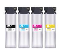 T9451 T9452 T9453 T9454 Cartouches d'encre Compatible avec Epson T9451-T9454 pour Epson Workforce Pro WF-C5710DWF WF-C5790DWF WF-C5210DW WF-C5290DW WF-C5710 WF-C5790 WF-C5210(Noir Cyan Jaune Magenta)