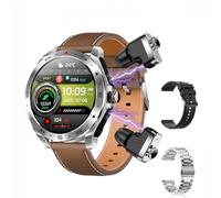 T95 Montre intelligente avec écouteurs pour iPhone Android Smartphones 3,8 cm Rond Bluetooth Appel Montre intelligente Fitness Tracker All-in-One Montre intelligente TWS Music Watch pour homme et
