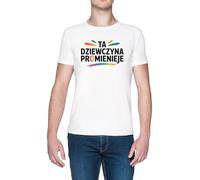 Ta Dziewczyna Promienieje Blanc Homme T-Shirt White Men's Tee