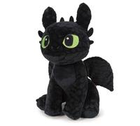 TA&MA Dragon facile - Dragon de nuit noir inspiré par les dents - Doudou et peluche - Différents modèles et tailles - Peluche douce pour enfants et fans (assis 30 cm)
