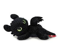 TA&MA Dragons - Facile de dresser les dragons - Drache de nuit noir inspiré par Sansdent - Doudou & peluche - Différents modèles & tailles - Plüsch doux pour enfants & fans (Allongé 30 cm)