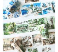 Ta Merry Accessoires de scrapbooking Washi Tape Autocollants, 3 rouleaux de ruban pour journal de voyage, autocollants de scrapbooking pour fournitures de journaling de récupération, autocollants pour