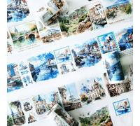 Ta Merry Accessoires de scrapbooking Washi Tape Autocollants, 3 rouleaux de ruban pour journal de voyage, autocollants de scrapbooking pour fournitures de journaling de récupération, autocollants pour