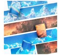 Ta Merry Lot de 3 rouleaux de ruban washi pour scrapbooking - Motif : PET Sky - Autocollants esthétiques pour décoration pour bullet journal, accessoires de journal, ordinateur portable (Sky 2)