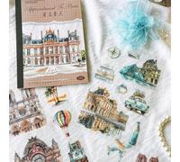 Ta Merry Lot de stickers pour scrapbooking, 18 feuilles d'accessoires de scrapbooking, autocollants pour journal, fournitures décoratives pour scrapbooking, ordinateur, boîte cadeau, décoration de