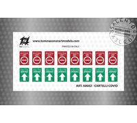 TA Models 0S60002 Adhésifs Panneaux COVID 1:87 Pour Voie H0
