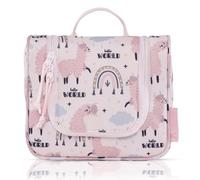 TA Trend Atelier Trousse de Toilette pour Enfants/Bébé, sans PFC, Déperlant, à Suspendre (Rose-Lama)