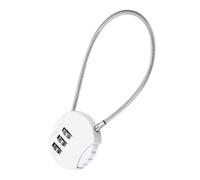 TA-VIGOR 1 cadenas à combinaison de 20 cm, cadenas d'extérieur étanche réinitialisable à 3 chiffres avec câble métallique, câble de sécurité de 20 cm pour bagages, casier de gym, clôture, boîte à