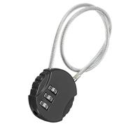 TA-VIGOR 1 cadenas à combinaison de 30,5 cm, cadenas d'extérieur étanche réinitialisable à 3 chiffres avec câble métallique, câble de sécurité de 30 cm pour bagages, casier de gym, clôture, boîte à