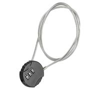 TA-VIGOR 1 cadenas à combinaison de 80 cm, cadenas d'extérieur étanche à 3 chiffres réinitialisable avec câble métallique, câble de sécurité de 80 cm pour bagages, casier de gym, clôture, boîte à