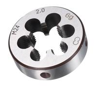 TA-VIGOR 1 matrice de filetage M24 x 2 métriques réglables en alliage d'acier à outils pour droitier, pour traiter, corriger ou nettoyer les filetages externes (métal, plastique)