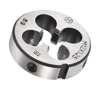 TA-VIGOR 1 matrice de filetage métrique réglable M12 x 1,25, matrice ronde en alliage d'acier à outils pour le traitement, la correction ou le nettoyage des filetages externes (métal, plastique)