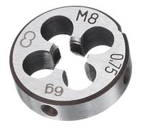 TA-VIGOR 1 matrice de filetage métrique réglable M8 x 0,75, en alliage d'acier à outils pour droitier, pour traiter, corriger ou nettoyer les filetages externes (métal, plastique)