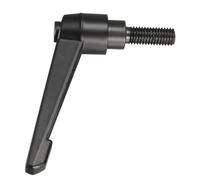 TA-VIGOR 1 poignée de levier de serrage réglable, M10 x 25 mm, bouton poussoir à cliquet à dégagement rapide, en alliage d'aluminium, boulons à goujons filetés mâles pour machines et équipements