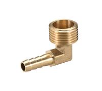 TA-VIGOR 1 raccord de tuyau cannelé en laiton, coude à 90 degrés, cannelé de 8 mm vers connecteur adaptateur de tuyau mâle G1/2