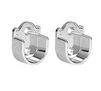 TA-VIGOR 2Pcs support de tringle de garde-robe, 19mm de diamètre en forme de U pour rail de rideau de douche support de tringle à rideau de douche supports d'extrémité de tringle à rideau de douche