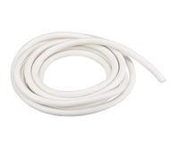 TA-VIGOR Bande d'étanchéité ronde en mousse de silicone - 6 mm de diamètre x 4 m de long - 4 m de long - Blanc - Pour joints de bricolage, tubes en mousse, travaux manuels