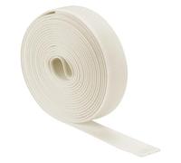 TA-VIGOR Bande élastique en sergé de 25 mm de large, 2,5 cm, 4 m, bandes élastiques tissées double face en polyester plat, pour couture et travaux manuels, blanc crème
