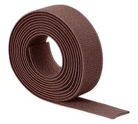 TA-VIGOR Bande élastique en sergé de 25 mm de large, 2,5 cm, 4 m, bandes élastiques tissées double face en polyester pour couture, travaux manuels, ceinture (marron)