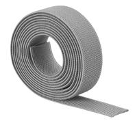TA-VIGOR Bande élastique en sergé de 25 mm de large, 2,5 cm de large et 2 m de large - Bandes élastiques tissées double face en polyester pour couture et travaux manuels, gris clair