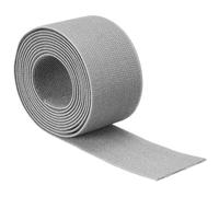 TA-VIGOR Bande élastique en sergé de 50 mm de large, 5,1 cm, 2 m, bandes élastiques tissées double face en polyester pour couture, travaux manuels, taille gris clair