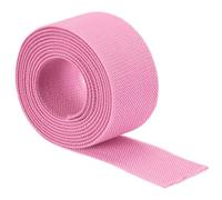 TA-VIGOR Bande élastique tissée double face en sergé de 38 mm de large, 3,8 cm, 2 m, bobine élastique plate en polyester pour couture, travaux manuels, rose