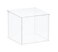 TA-VIGOR Boîte de présentation en acrylique transparent, 30 x 30 x 30 cm à assembler - Cube de rangement - Support de rangement résistant à la poussière pour le rangement d'objets de collection