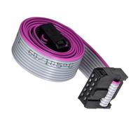 TA-VIGOR Câble ruban IDC à 10 broches, connecteur FC/FC de type A, pas de 2,54 mm, longueur de 50 cm, idéal pour appareils photo numériques, ordinateurs portables, téléviseurs LCD, gris