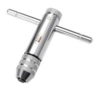 TA-VIGOR Clé à cliquet réglable avec poignée en T, support de taraud à cliquet réversible pour tarauds métriques M3-M8, alésoir de taraudage, clé à cliquet, outil à main, corps de 85 mm