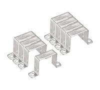 TA-VIGOR Colliers de serrage en forme de U, 50 mm x 50 mm, colliers de tuyau en acier inoxydable, colliers de tuyau robustes pour porte, barre fermée, support de maintien, tuyau, fixation de fil, lot