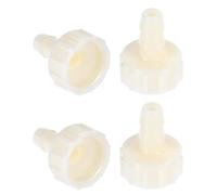 TA-VIGOR Coupleur de raccord cannelé en ABS - 8 mm - Filetage femelle G1/2" - Pour jardin, plomberie, air, eau, huile (blanc)