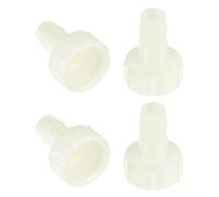 TA-VIGOR Coupleur de raccord cannelé en ABS de 10 mm, raccord de tuyau femelle G1/2", connecteur de tuyau cannelé pour jardin, plomberie, air, eau, huile (blanc)