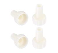 TA-VIGOR Coupleur de raccord cannelé en ABS de 12 mm, raccord de tuyau femelle G1/2", connecteur de tuyau cannelé pour jardin, plomberie, air, eau, huile (blanc)