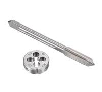 TA-VIGOR Ensemble tarauds et filières métriques M7 x 0,5 mm avec matrice de filetage rond, kit de tarauds et filières robustes pour bricolage, réparation, coupe de filetage externe et interne