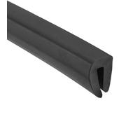 TA-VIGOR Joint de bord en U en caoutchouc noir en forme de U, bande d'étanchéité en forme de U pour protection de bord, convient aux bords de 1/32" à 1/16" de longueur 3 m