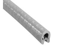 TA-VIGOR Joint de bordure en U gris en caoutchouc pour protection de bord - Convient aux bords de 1/64" à 1/16" de longueur 3 m