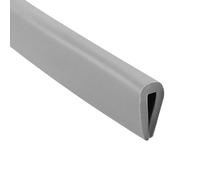 TA-VIGOR Joint de bordure en U gris en caoutchouc pour protection de bord en U, convient aux bords de 0,9 cm à 1,6 m de long de 9,1 m