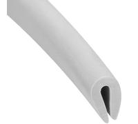 TA-VIGOR Joint de bordure en U gris en caoutchouc pour protection de bord en U, convient aux bords de 1/64" à 1/16", 6 m de long