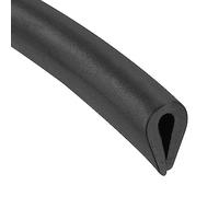 TA-VIGOR Joint en U en PVC noir - Pour bord de 1 à 2 mm de long - Longueur : 3 m