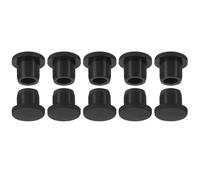 TA-VIGOR Lot de 10 bouchons de trou en silicone - 10 mm de diamètre - Joint d'étanchéité en caoutchouc souple et flexible - Pour cloisons de cuisine - Étanches - Noir