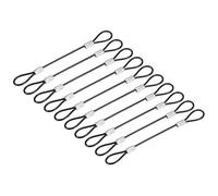 TA-VIGOR Lot de 10 câbles de sécurité de 10 cm, câbles de sécurité en acier inoxydable de 2 mm avec double extrémité pour portail extérieur, éclairage de scène, bagages, valise et verrouillage des