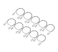 TA-VIGOR Lot de 10 câbles de sécurité de 5 m, câbles de sécurité en acier inoxydable de 2 mm avec extrémités à double boucle pour portail extérieur, éclairage de scène, bagages, valise et verrouillage