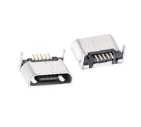 TA-VIGOR Lot de 10 connecteurs micro USB femelles, 5 broches à 180 degrés, adaptateur de remplacement pour téléphone à souder USB, réparation de remplacement