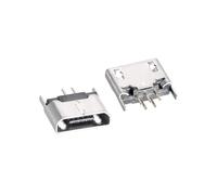 TA-VIGOR Lot de 10 connecteurs micro USB femelles, 5 broches à 180 degrés, adaptateur de remplacement pour téléphone à souder USB, réparation de remplacement